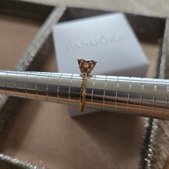 Pandora Sparkling Crown Solitare Ring - Picture 8 of 13